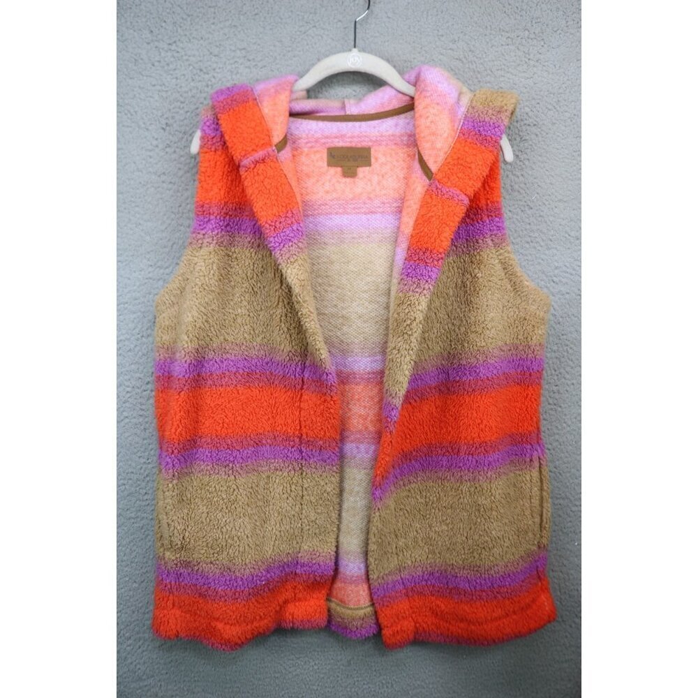 Koolaburra By Ugg Fleece Hooded Open Front Cardigan-Medium-Western-BOHO-Pockets